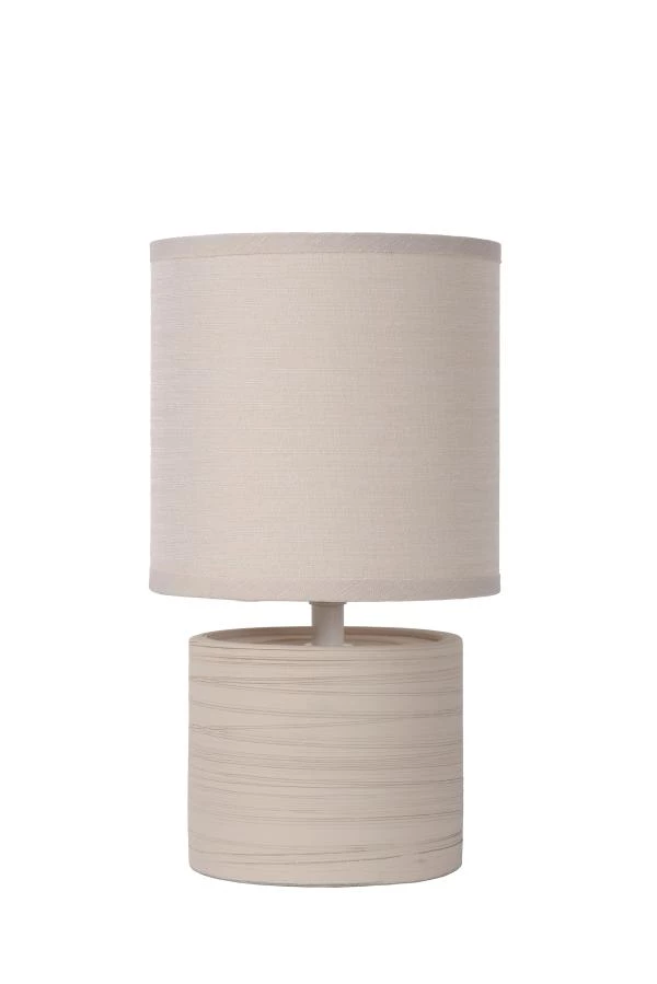 Lucide GREASBY - Lampe de table - Ø 14 cm - 1xE14 - Crème - éteint